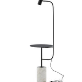 Stojací lampa Vega, bílá
