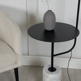 Stojací lampa Vega, bílá