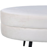 Taburet Otto, smetanový, D100S40V41
