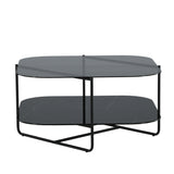 Konferenční stolek Un-line, černý, 85x85