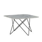 Konferenční stolek Tristar, bílý, 80x80