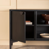 TV stolek Piring, černý, 120x63