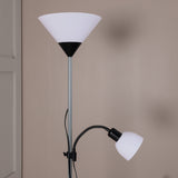 Stojací lampa Bagasi, světle šedá