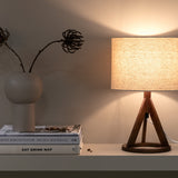Stolní lampa Kona, hnědá