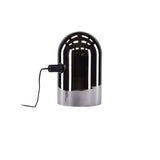 Stolní lampa Quentin, kouřové sklo
