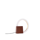Stolní lampa Brive, ořechová barva
