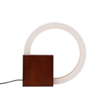 Stolní lampa Brive, ořechová barva