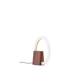 Stolní lampa Brive, ořechová barva