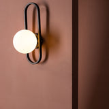 Nástěnná lampa Alpes, černá
