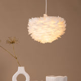 Závěsná lampa Nicola, bílá