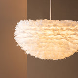 Závěsná lampa Nicola, bílá