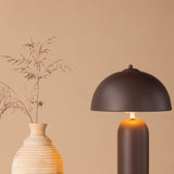 Stolní lampa Corello, hnědá