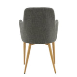 Jídelní židle Comfort, 2ks, tmavě šedá, S57xD62xV93