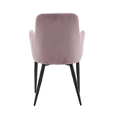 Jídelní židle Comfort, 2ks, starorůžová, S57xD62xV93