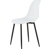 Jídelní židle Polar, 2ks, bílá, S45,5xD58xV81
