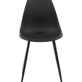 Jídelní židle Polar, 2ks, černá, S45,5xD58xV81