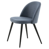Jídelní židle Velvet, 2ks, modrá, S50xD57xV76,5