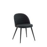Jídelní židle Velvet, 2ks, černá, S50xD57xV76,5