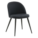 Jídelní židle Velvet, 2ks, černá, S50xD57xV76,5