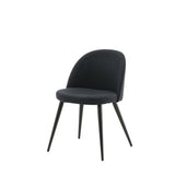 Jídelní židle Velvet, 2ks, černá, S50xD57xV76,5