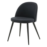 Jídelní židle Velvet, 2ks, černá, S50xD57xV76,5