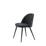 Jídelní židle Velvet, 2ks, černá, S50xD57xV76,5