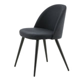 Jídelní židle Velvet, 2ks, černá, S50xD57xV76,5