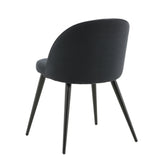 Jídelní židle Velvet, 2ks, černá, S50xD57xV76,5