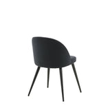 Jídelní židle Velvet, 2ks, černá, S50xD57xV76,5