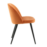 Jídelní židle Velvet, 2ks, oranžová, S50xD57xV76,5
