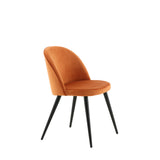 Jídelní židle Velvet, 2ks, oranžová, S50xD57xV76,5