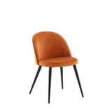 Jídelní židle Velvet, 2ks, oranžová, S50xD57xV76,5