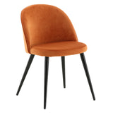 Jídelní židle Velvet, 2ks, oranžová, S50xD57xV76,5