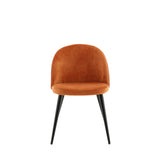 Jídelní židle Velvet, 2ks, oranžová, S50xD57xV76,5