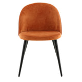 Jídelní židle Velvet, 2ks, oranžová, S50xD57xV76,5