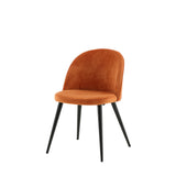Jídelní židle Velvet, 2ks, oranžová, S50xD57xV76,5