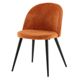 Jídelní židle Velvet, 2ks, oranžová, S50xD57xV76,5