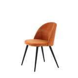 Jídelní židle Velvet, 2ks, oranžová, S50xD57xV76,5