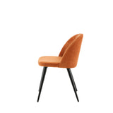 Jídelní židle Velvet, 2ks, oranžová, S50xD57xV76,5