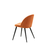Jídelní židle Velvet, 2ks, oranžová, S50xD57xV76,5