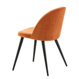 Jídelní židle Velvet, 2ks, oranžová, S50xD57xV76,5