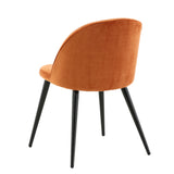 Jídelní židle Velvet, 2ks, oranžová, S50xD57xV76,5
