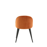 Jídelní židle Velvet, 2ks, oranžová, S50xD57xV76,5