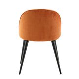 Jídelní židle Velvet, 2ks, oranžová, S50xD57xV76,5