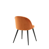 Jídelní židle Velvet, 2ks, oranžová, S50xD57xV76,5