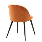 Jídelní židle Velvet, 2ks, oranžová, S50xD57xV76,5