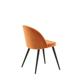 Jídelní židle Velvet, 2ks, oranžová, S50xD57xV76,5
