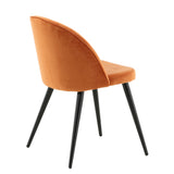 Jídelní židle Velvet, 2ks, oranžová, S50xD57xV76,5
