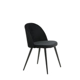 Jídelní židle Velvet, 2ks, černá, S50xD57xV76,5