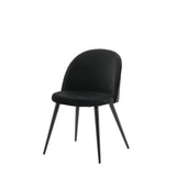 Jídelní židle Velvet, 2ks, černá, S50xD57xV76,5